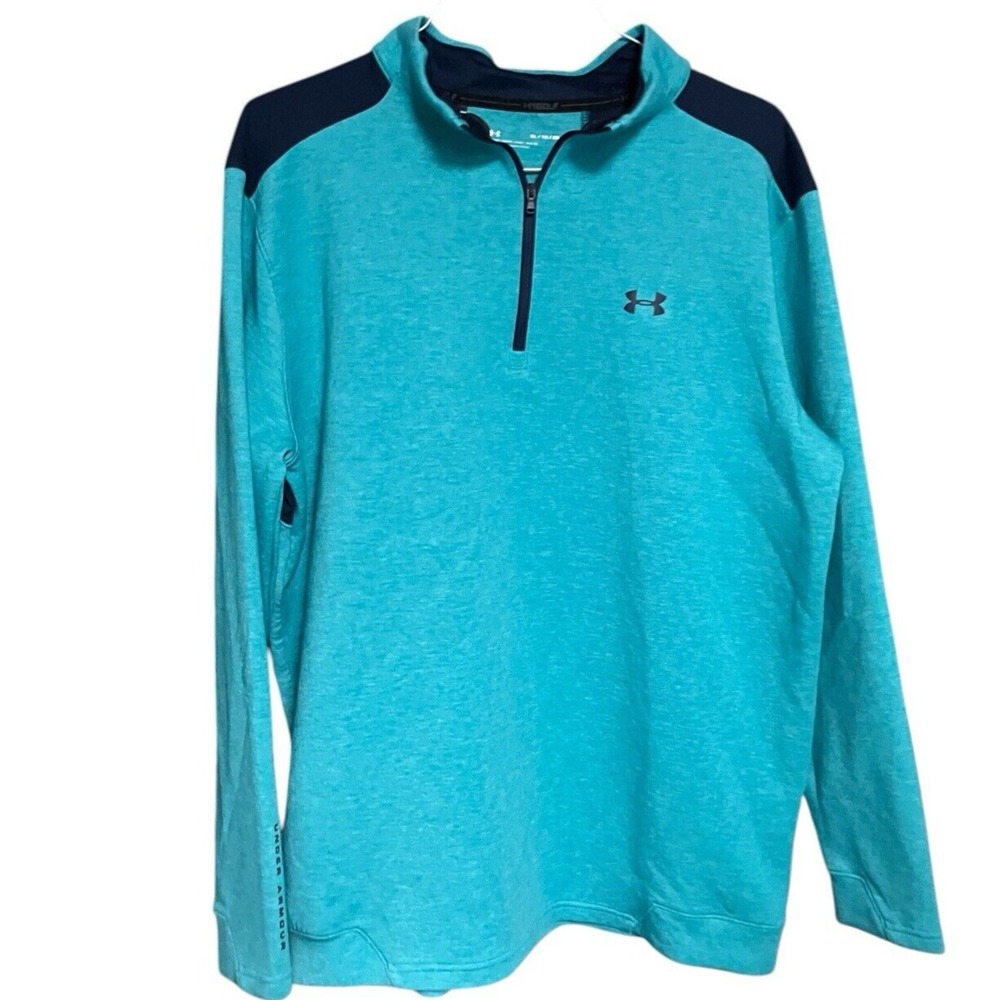 Under Armour‎ Mens Pullover 1/4 Zip Golf Sweater Fleece Size XL Cold Gear Storm